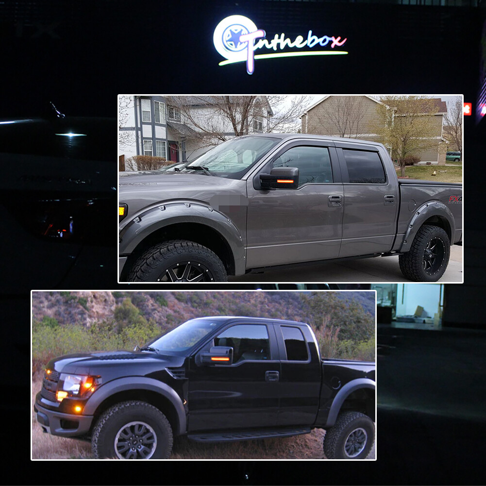 LED Side Mirror Amber Lens Turn Signal Light Lamps For Ford 2009-2014 F150 F-150