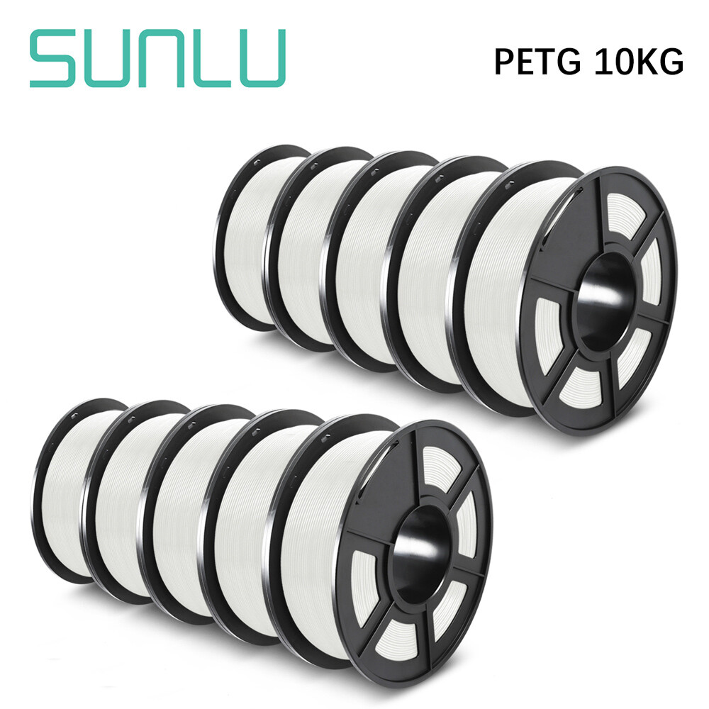 SUNLU 10×1KG 1.75MM PETG Filament High toughness 3D Printer Consumables