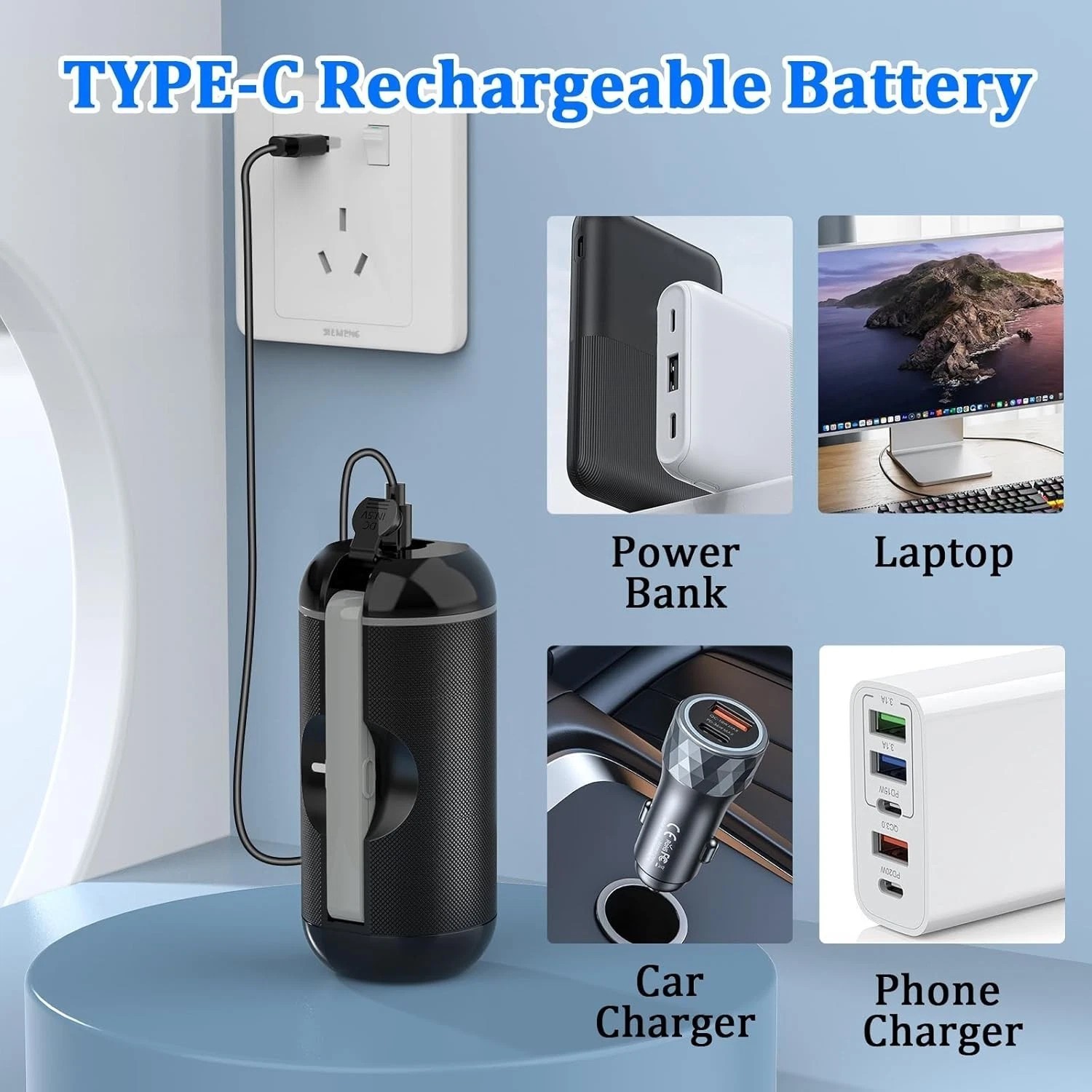 Rechargeable Portable Bidet for Holiday Travel Electric Sprayer High Pressure，l