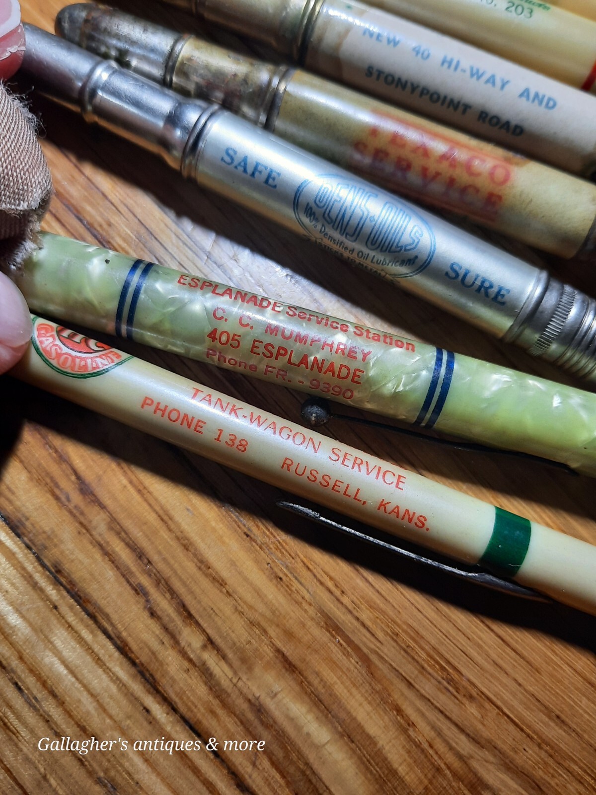 Vintage Oil Advertising Pencil Lot Sinclair Pan-am Skelly White Rose Texaco