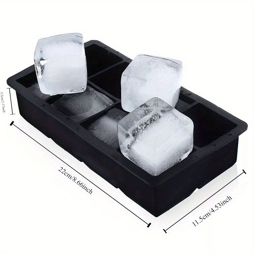 Large Ice Cube Molds 2 Pack, Silicone Ice Cube Tray for Freezer Whiskey