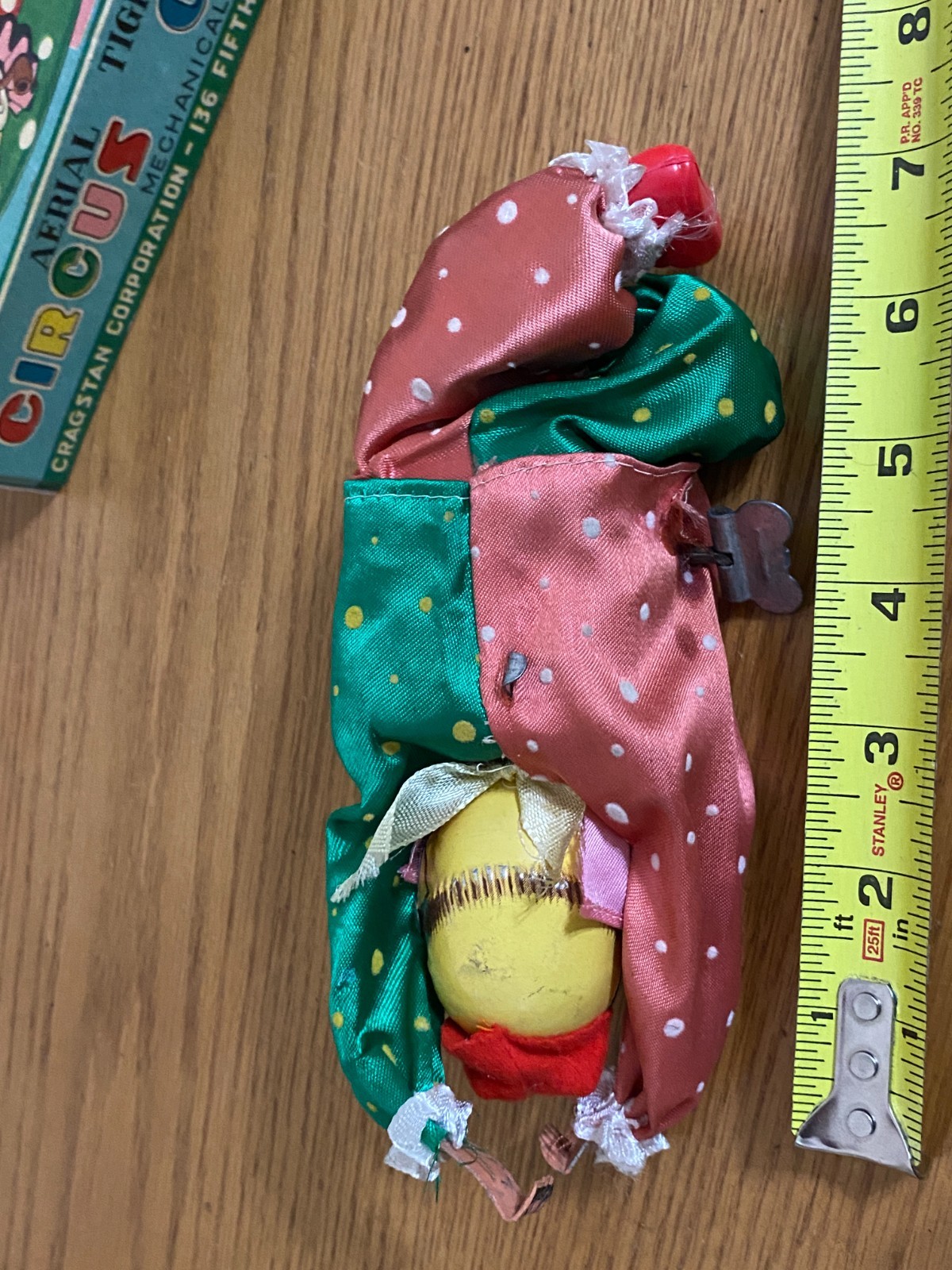 Cragstan Clown Tightrope Climbing Wind-up Toy & Box Works ZA-15