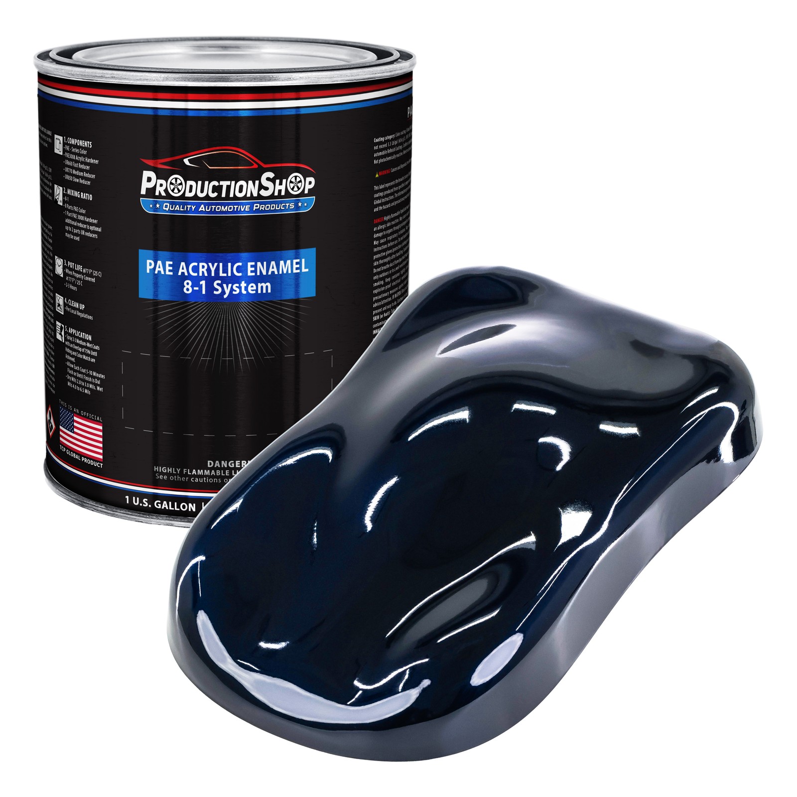 ProductionShop 1 Gallon High Gloss Midnight Blue Pearl Acrylic Enamel Auto Paint