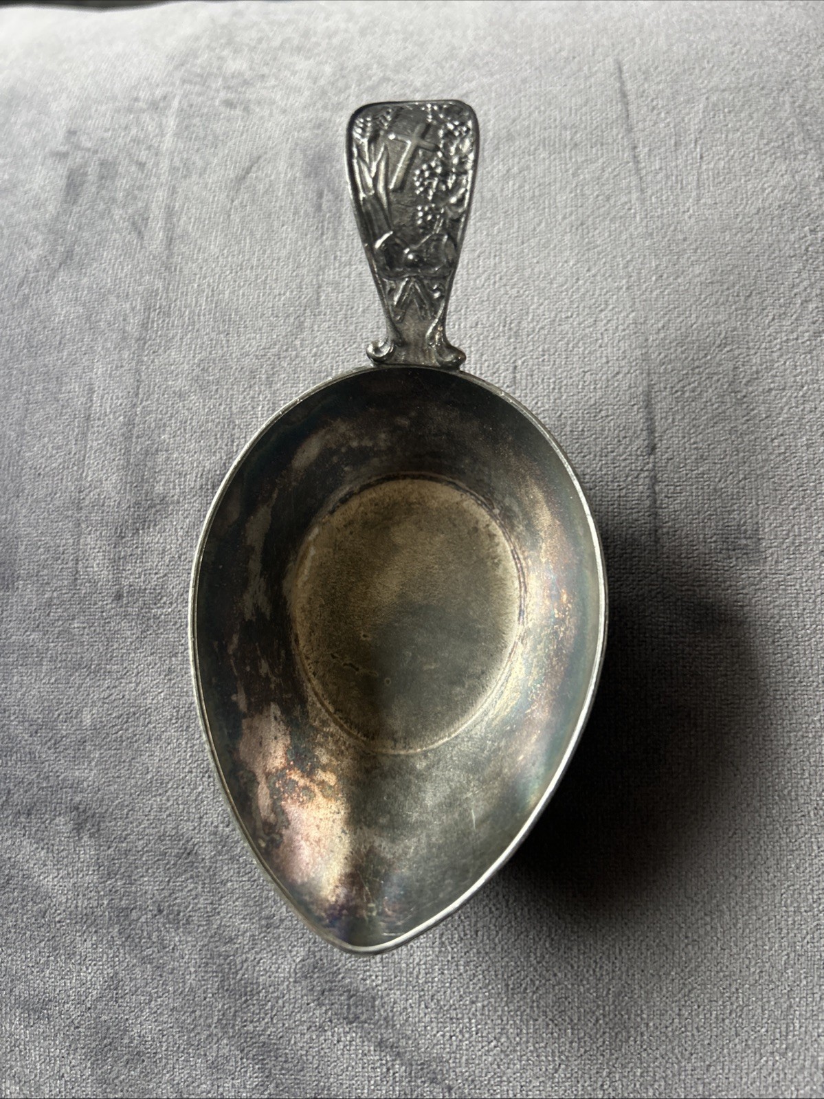 Antique 1897 Homan Silverplate Co Special Metal, SickCall Holy Water Stoup