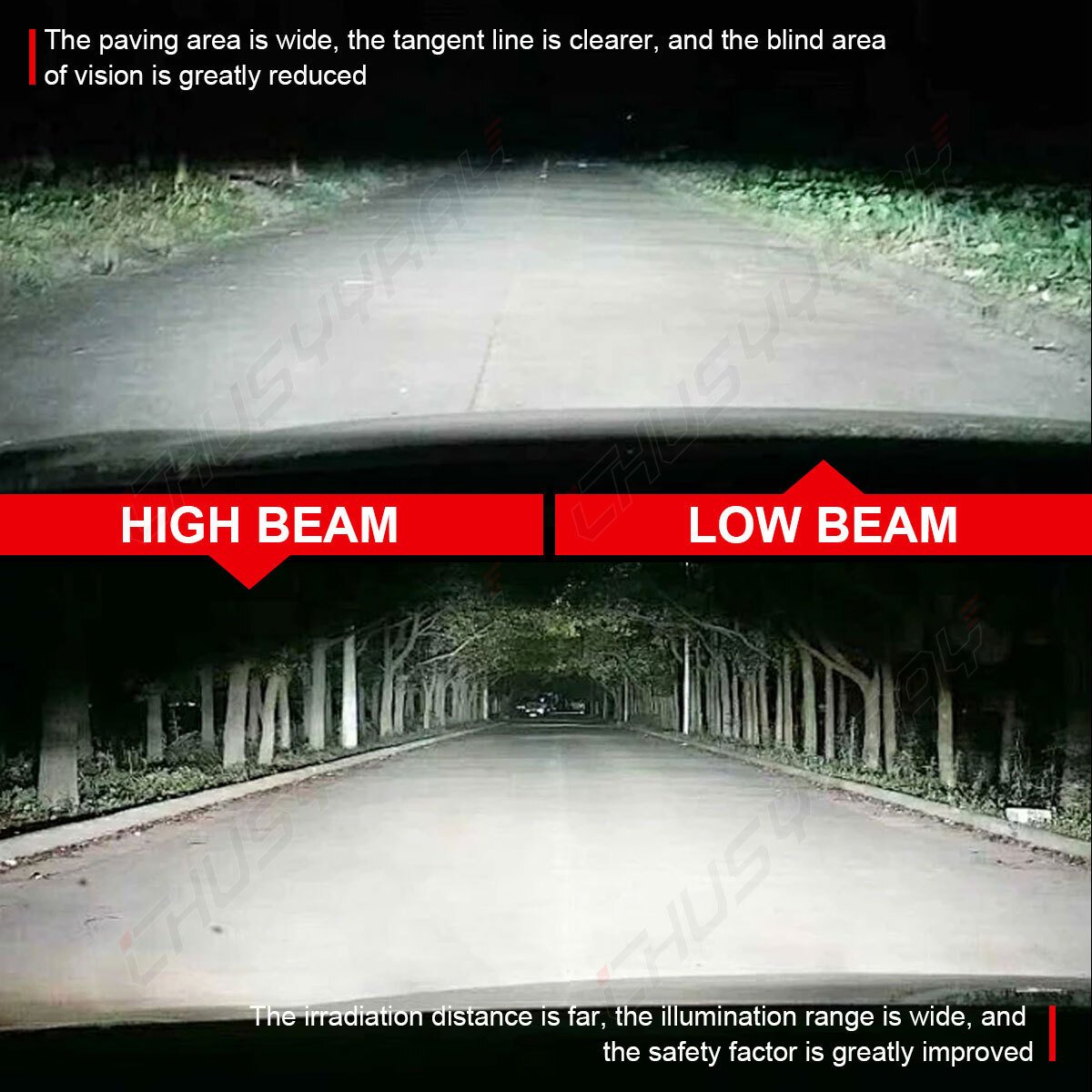 For Polaris XC-SP 700: 1999-2005 Snowmobile 3570 LED Headlight Hi/Lo bulbs 12v