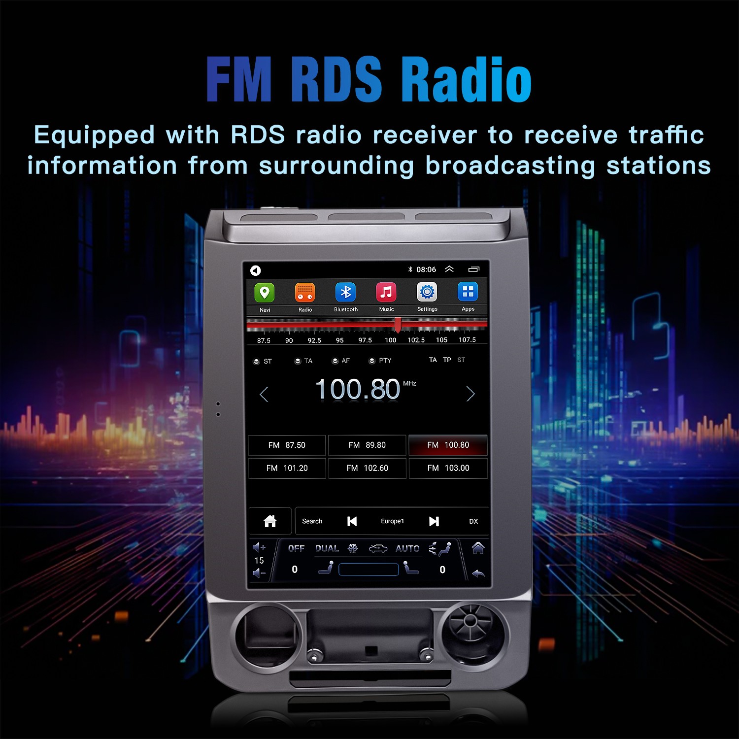 12.1" CarPlay Wireless GPS Navigation HD Display Radio for Ford F-150 2016-2021