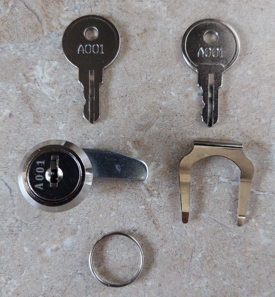 Cash Drawer Lock & Keys - Fits Clover D100 to Replace Codes A001 thru C200