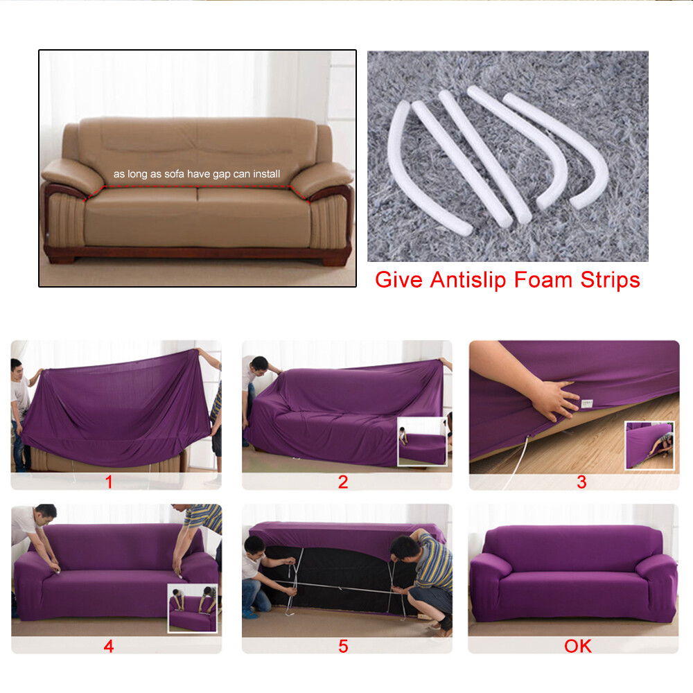 Stretch Chair Sofa Couch Cover Spandex Elastic 1/2/3/4 Seat Slipcover Protector