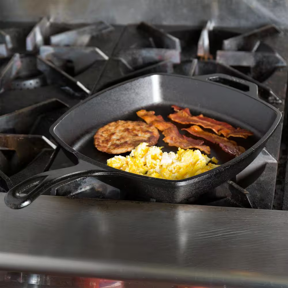 10.5 In. Cast Iron Skillet in Black