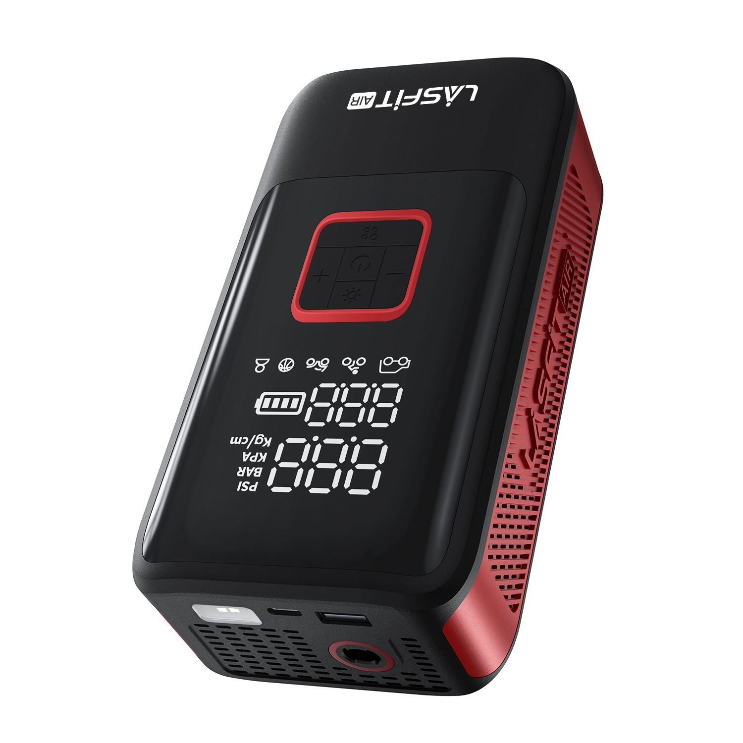 LASFIT Tire Inflator Car Air Compressor Pump Dual Cylinder fit SUV Pickup Truck