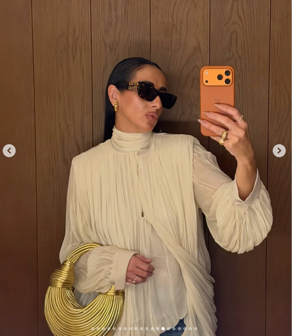 ZARA NEW WOMAN DRAPED SHOULDER PAD BLOUSE ZW LIMITED IVORY XS-L 1080/219/741