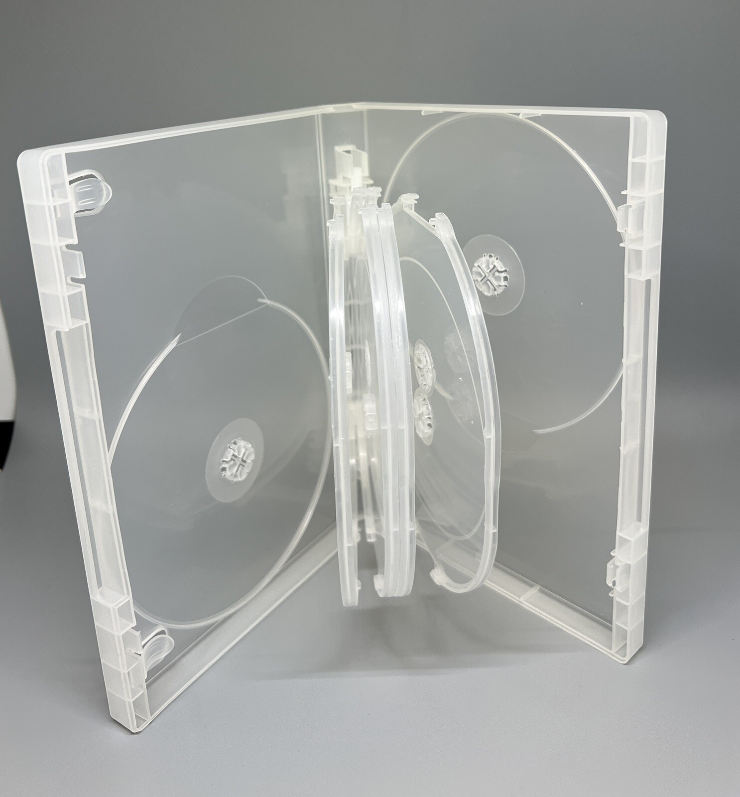 2 TOP QUALITY 25MM 10-DISC DVD CASE, SUPER CLEAR, CLIP, VIVA2510CLR