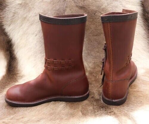 Viking leather Boots Replica Vikings Early Medieval Middle Ages Viking Shoes
