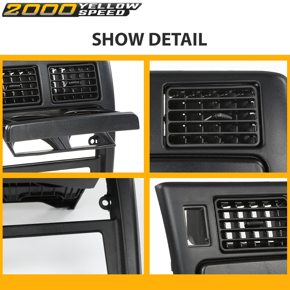 Dash Center Air Vent Radio Bezel Trim W/ Cup Holder Fit For 95-97 Toyota Tacoma