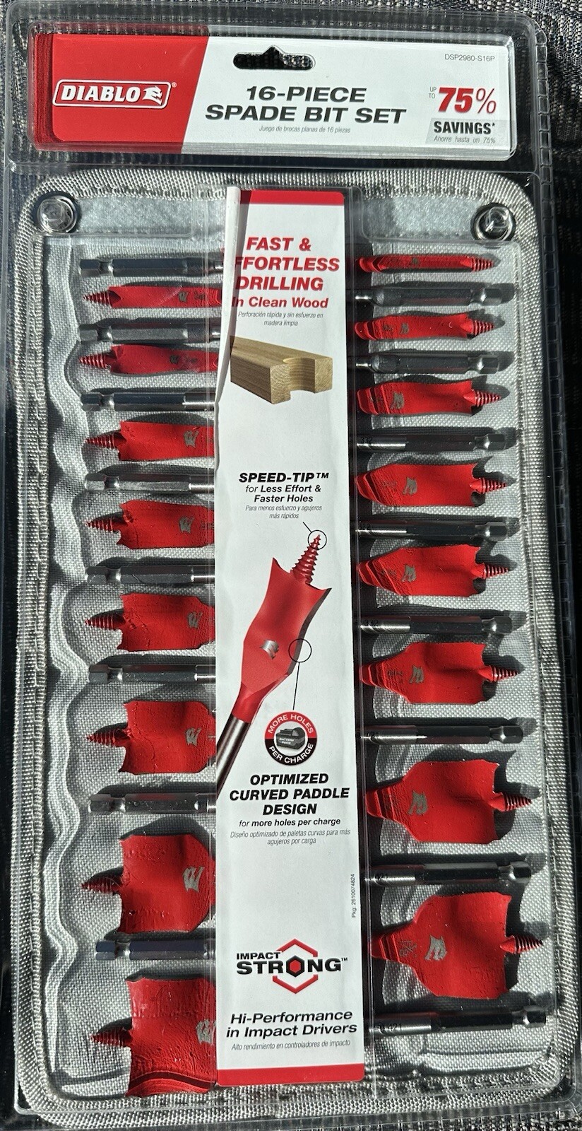 Diablo 16 Piece Spade Bit Set