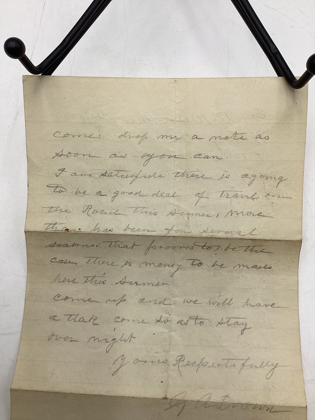 1904 Handwritten Letters-G.A. DROWN-Historical Family Correspondence