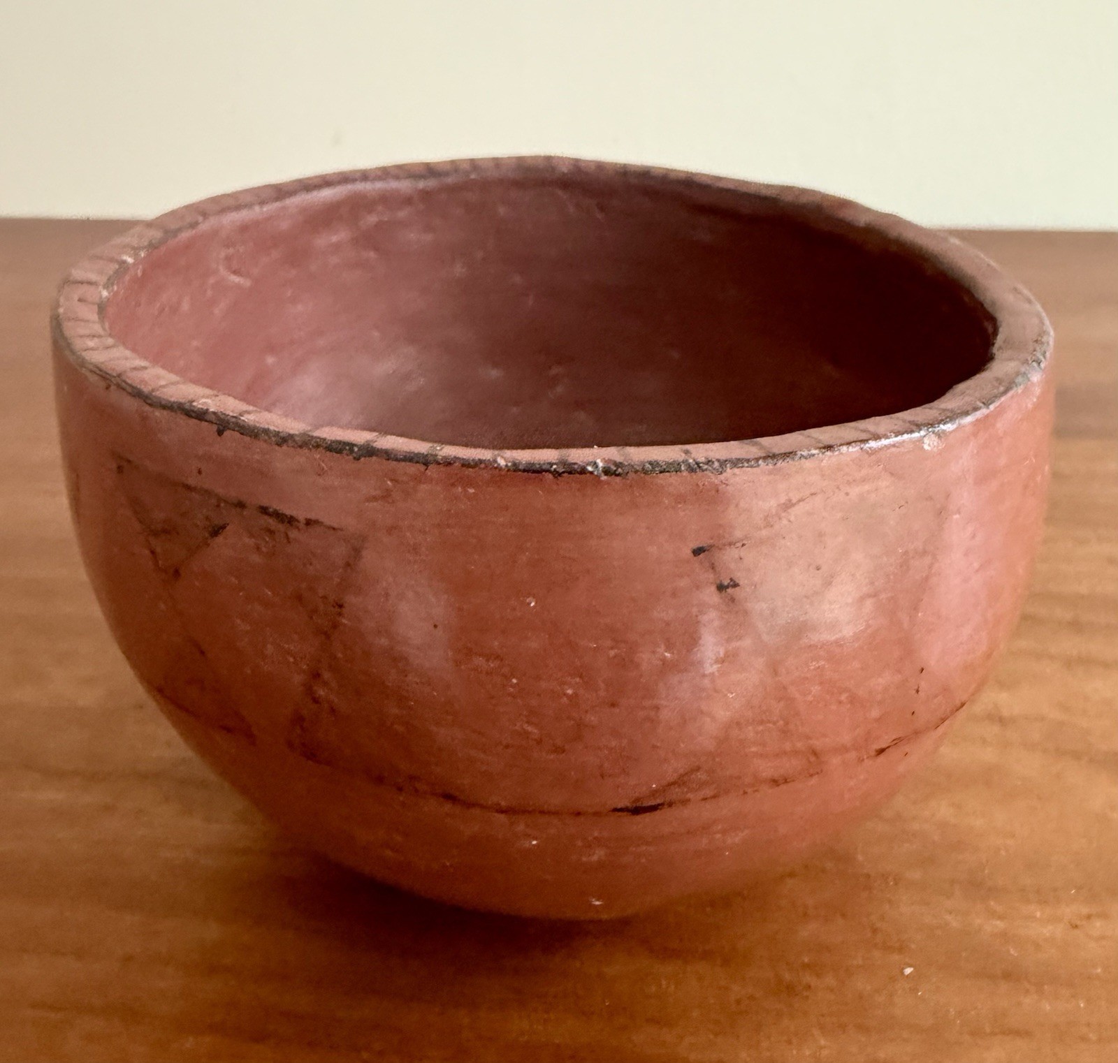 Ancient Pre Columbian Pottery Ceremonial Round Base Bowl Circa 800-1500AD