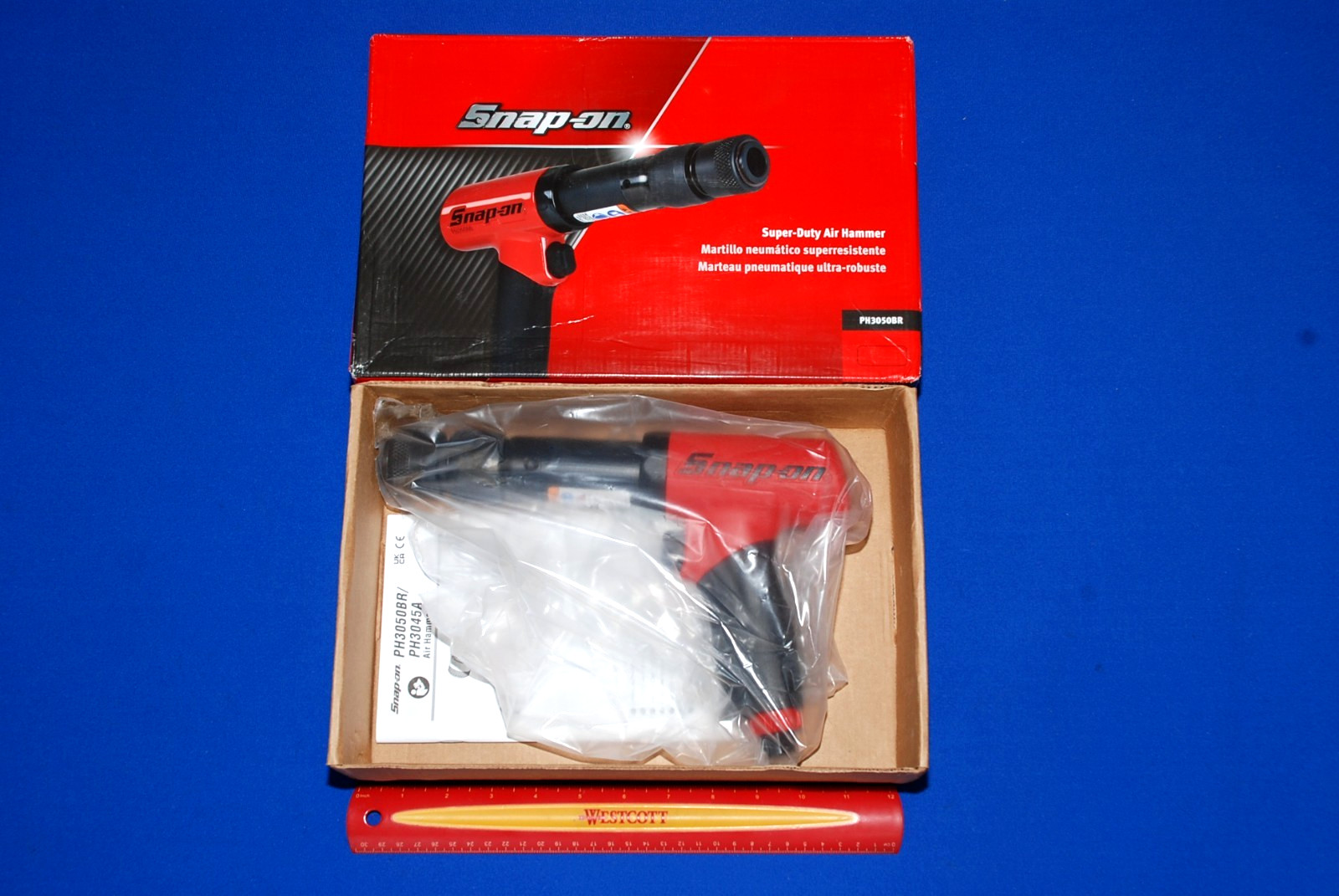 Snap-On NEW 2025 Red Super-Duty Quick Change Chuck 2500BPM Air Hammer PH3050BR