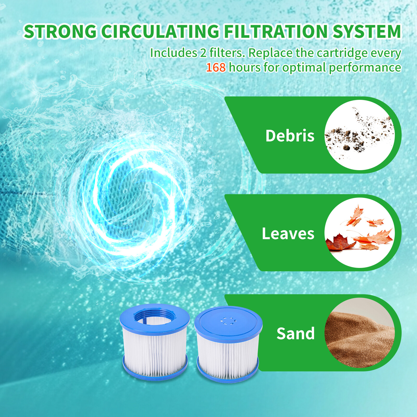 NAIZEA 6 Person Octagon Inflatable Hot Tub 130Air Jet Large Hot Tub 77"x77"x25"