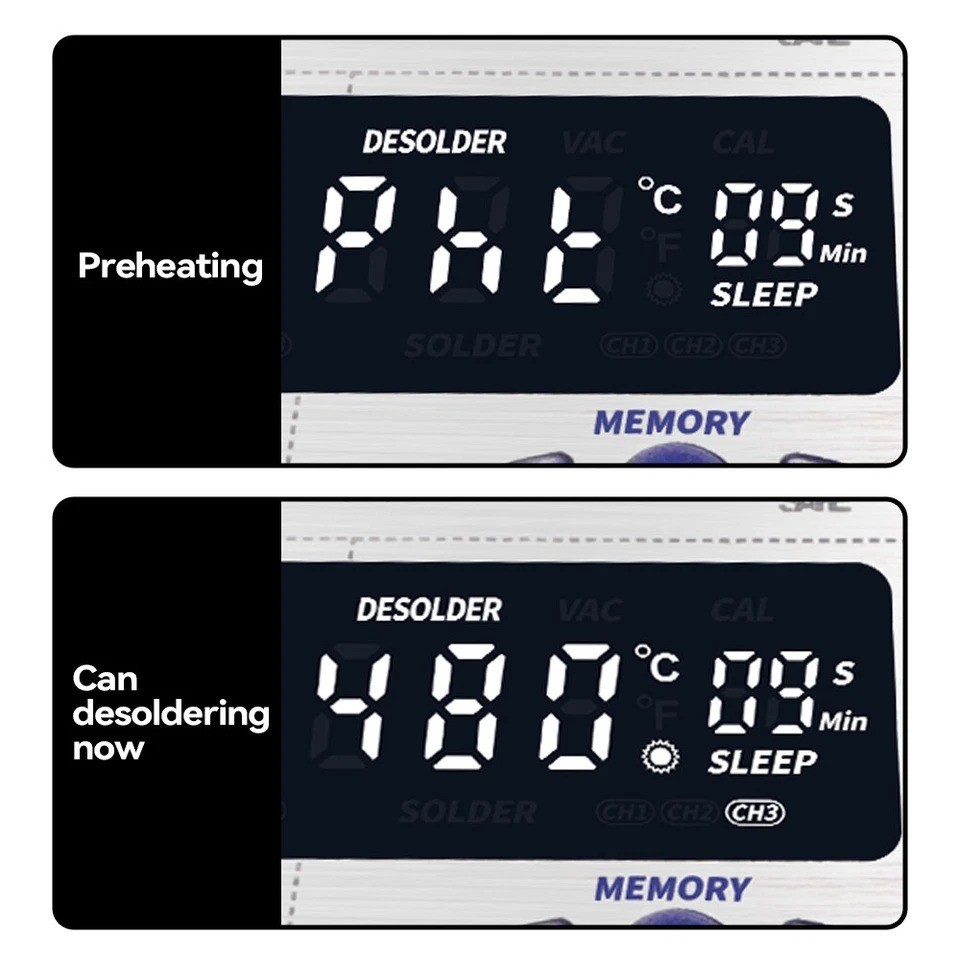 WEP 948-II 4-in-1 Digital Soldering & Desoldering Rework Station Kit Vacuum Pump