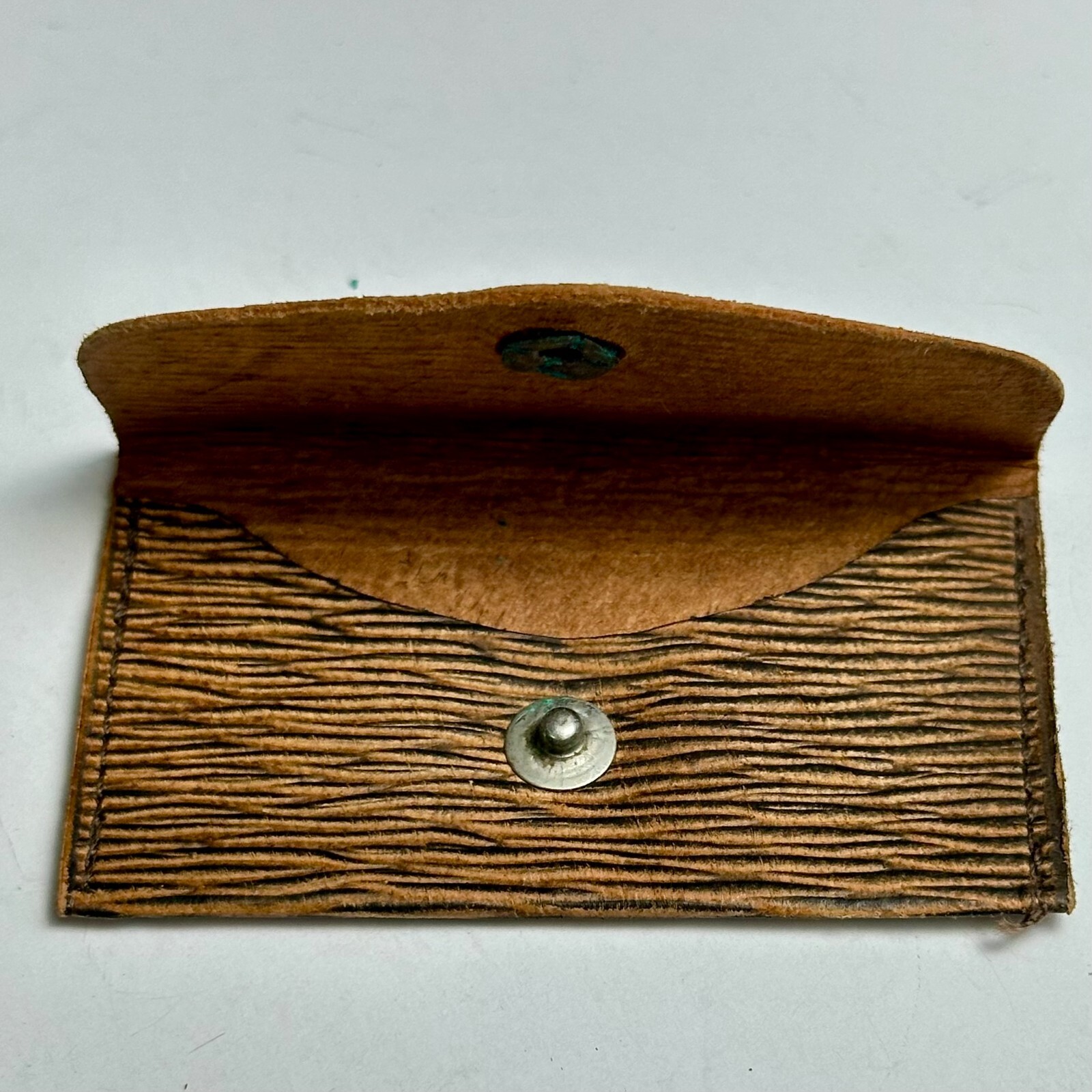 1900s House of Crane Cigar Advertising Leather Coin Purse Snap Close 1.25 x 2.75