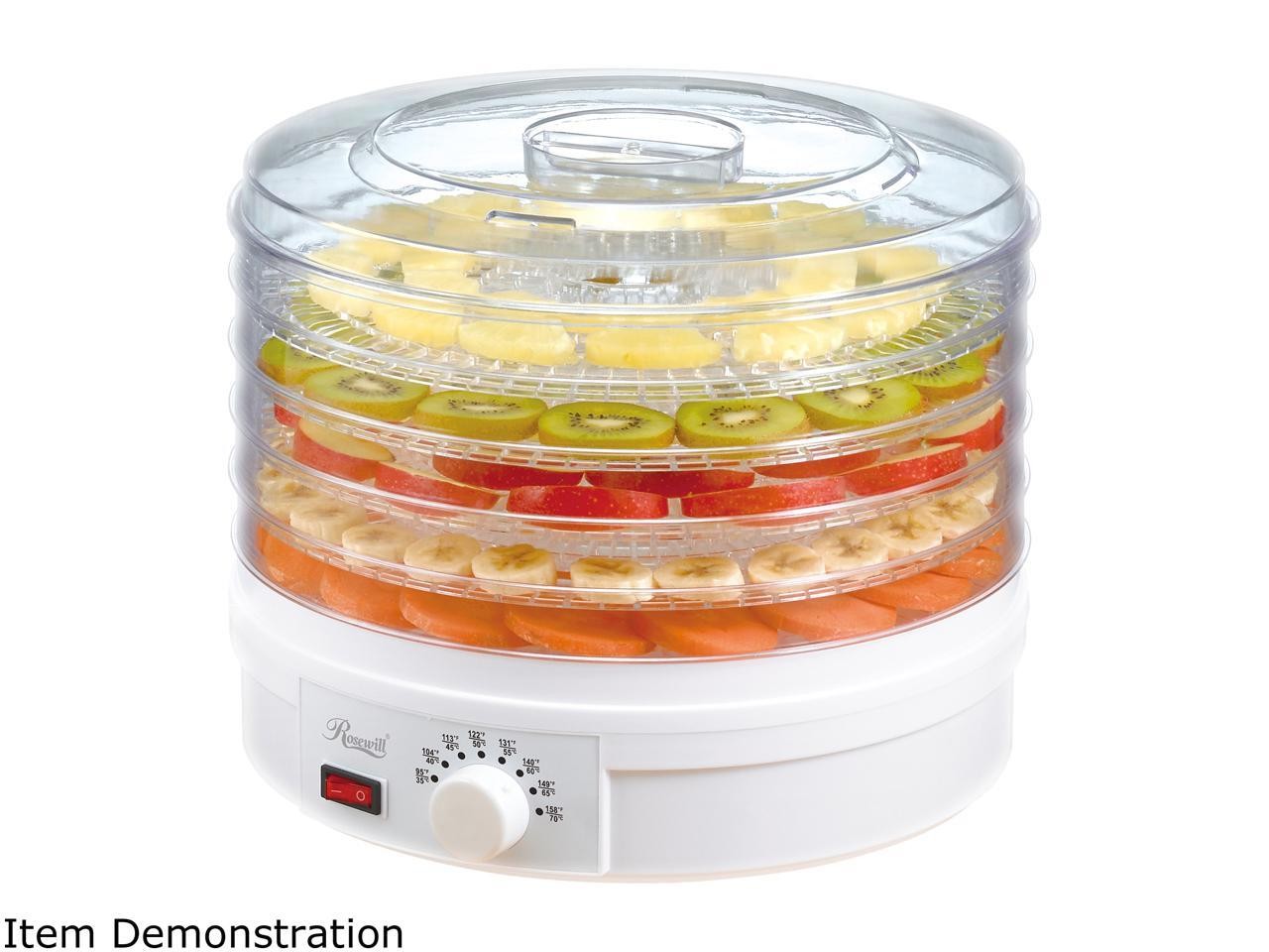 Rosewill RHFD-15001 5-Tray Countertop Portable Electric Food Fruit Dehydrator wi