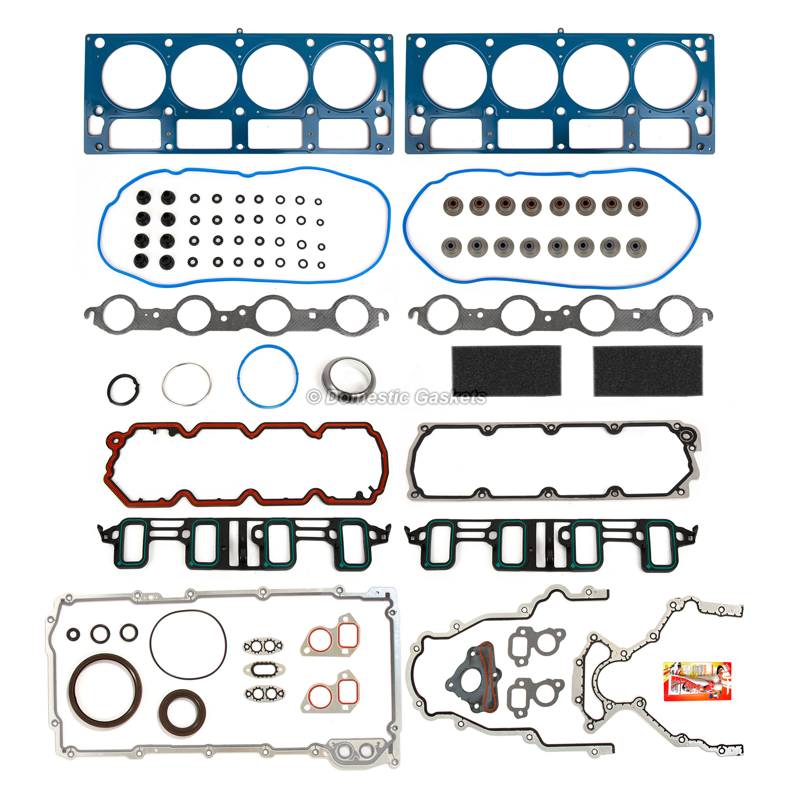 Full Gasket Set Fit 07-14 Cadillac Chevrolet Sierra 1500 GMC Yukon 6.0 6.2 VIN Y