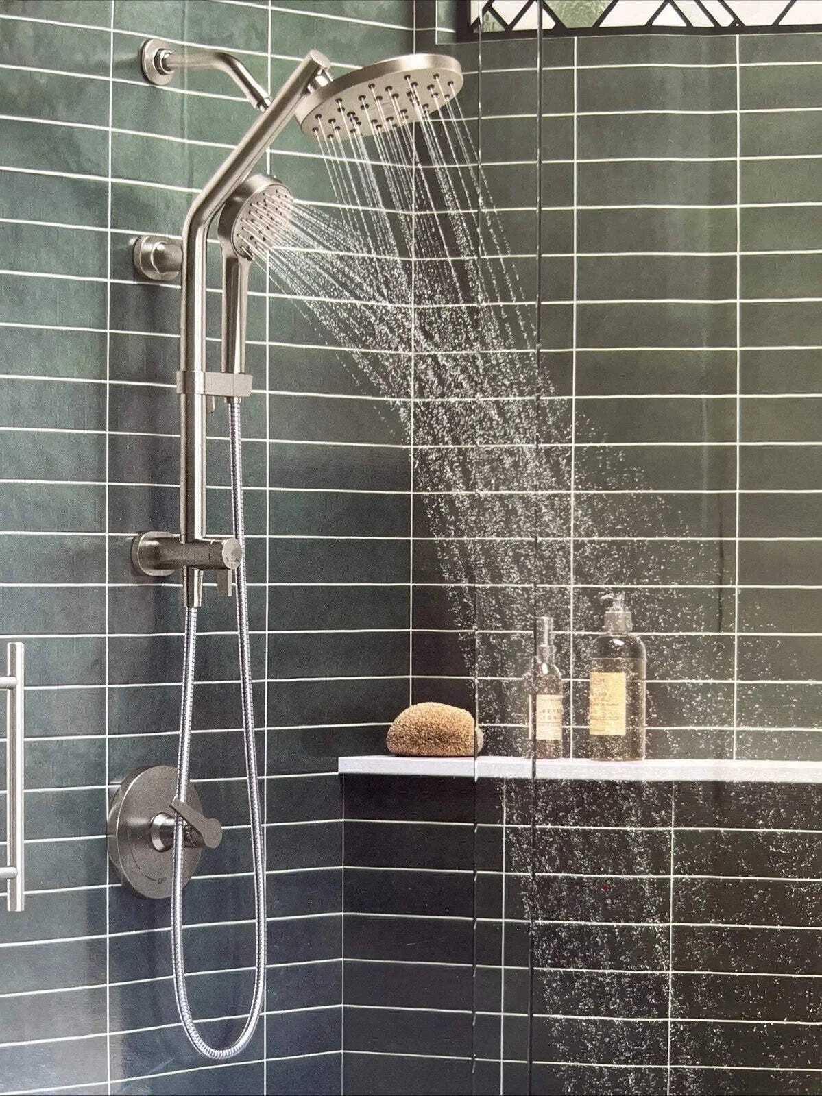 Kohler Hydrorail R38001-G-BN 3-in-1 Multifunction Shower System Nickel