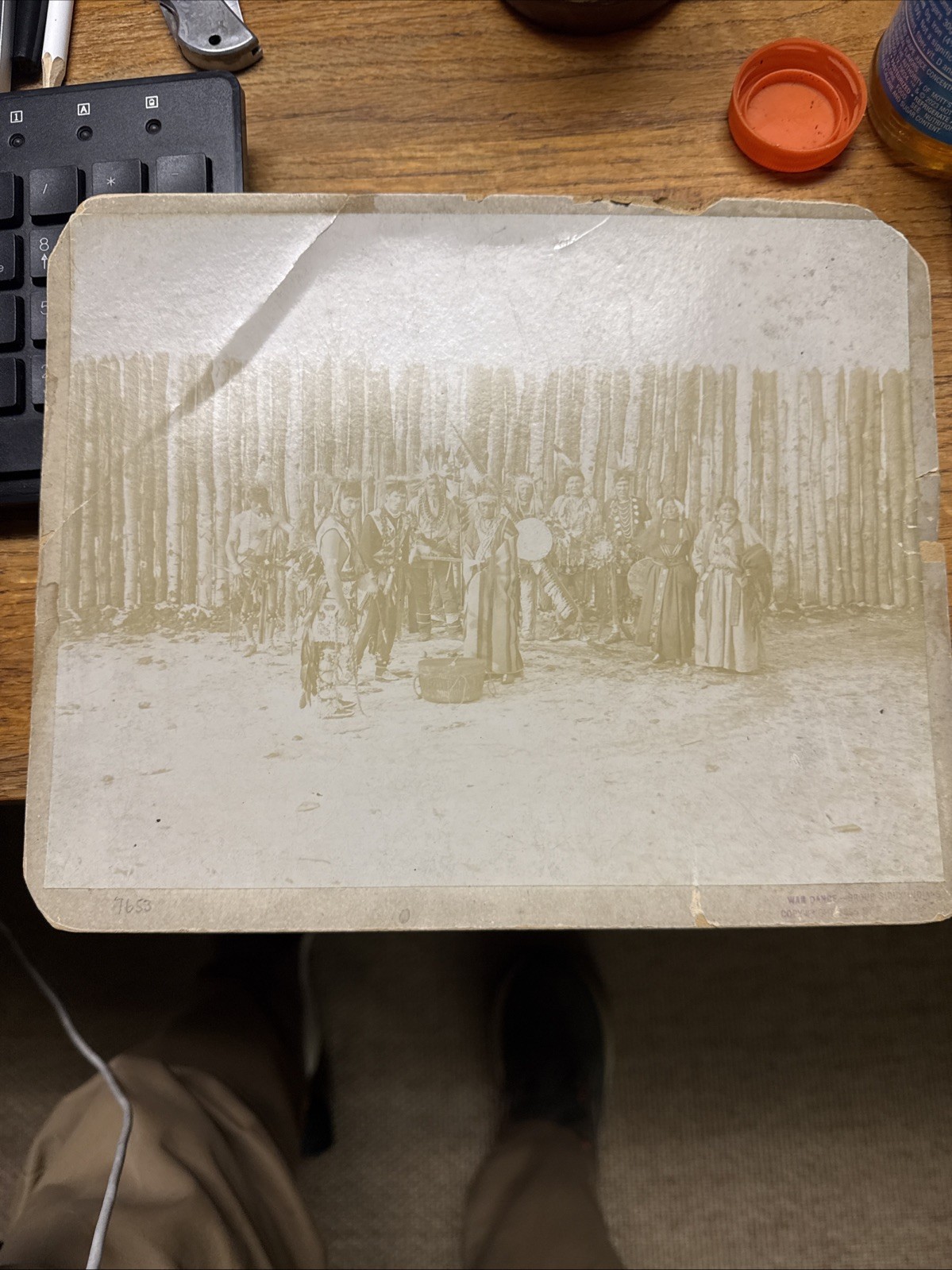 1886 Vintage Sioux War Dance Photo CDV Dress Outfit Native American Ceremony