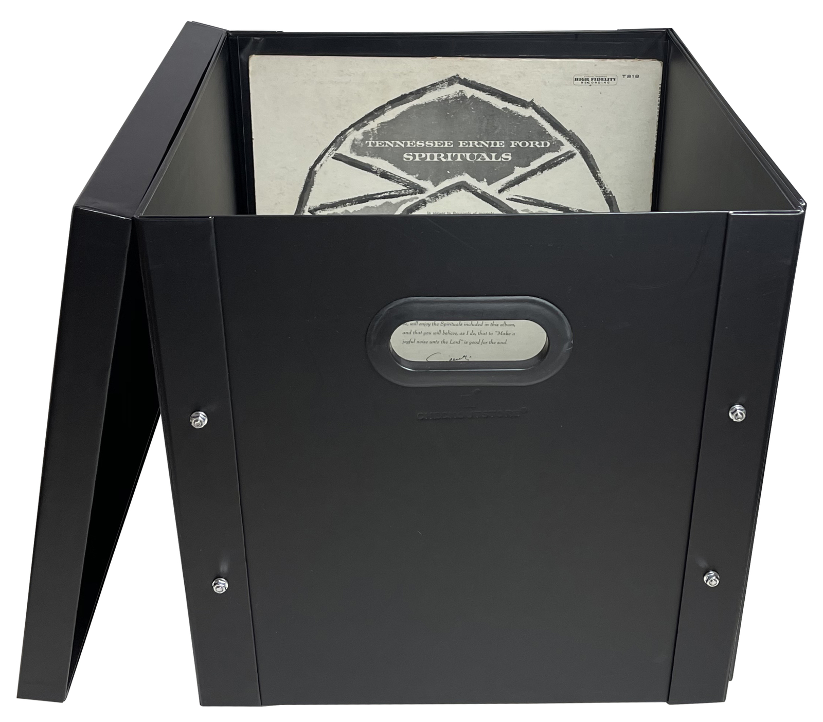 CheckOutStore Black 12" LP Vinyl Record 33 RPM Storage Box