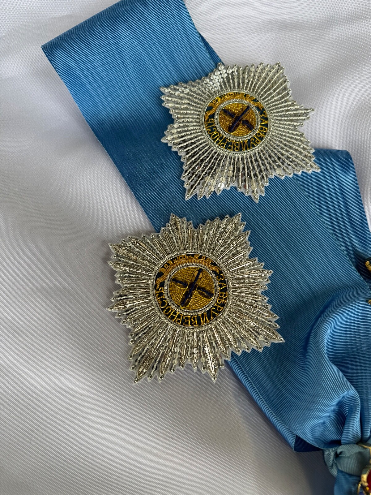 Russian Imperial High Order of St.Andrew Embroidered star, replica 1698-1820s