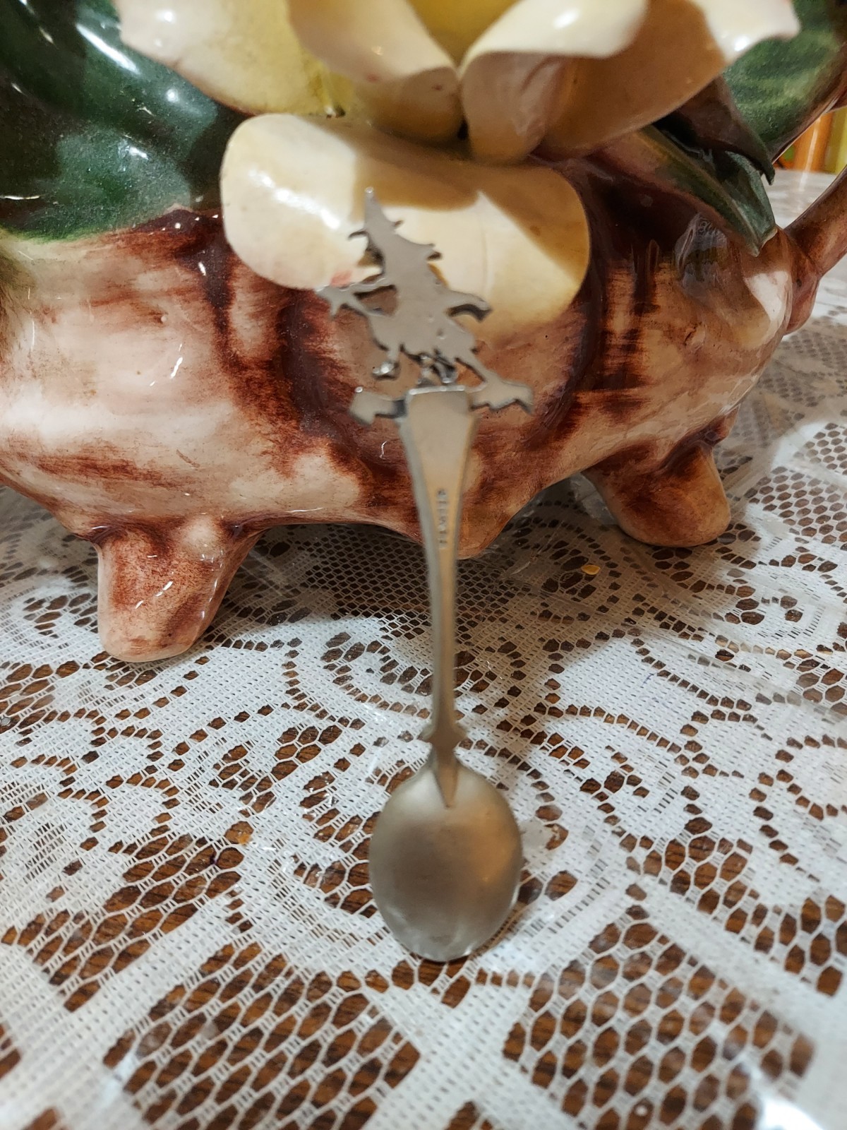 Vintage Souvenir Pewter Spoon, Salem Massachusetts, Witch Spoon