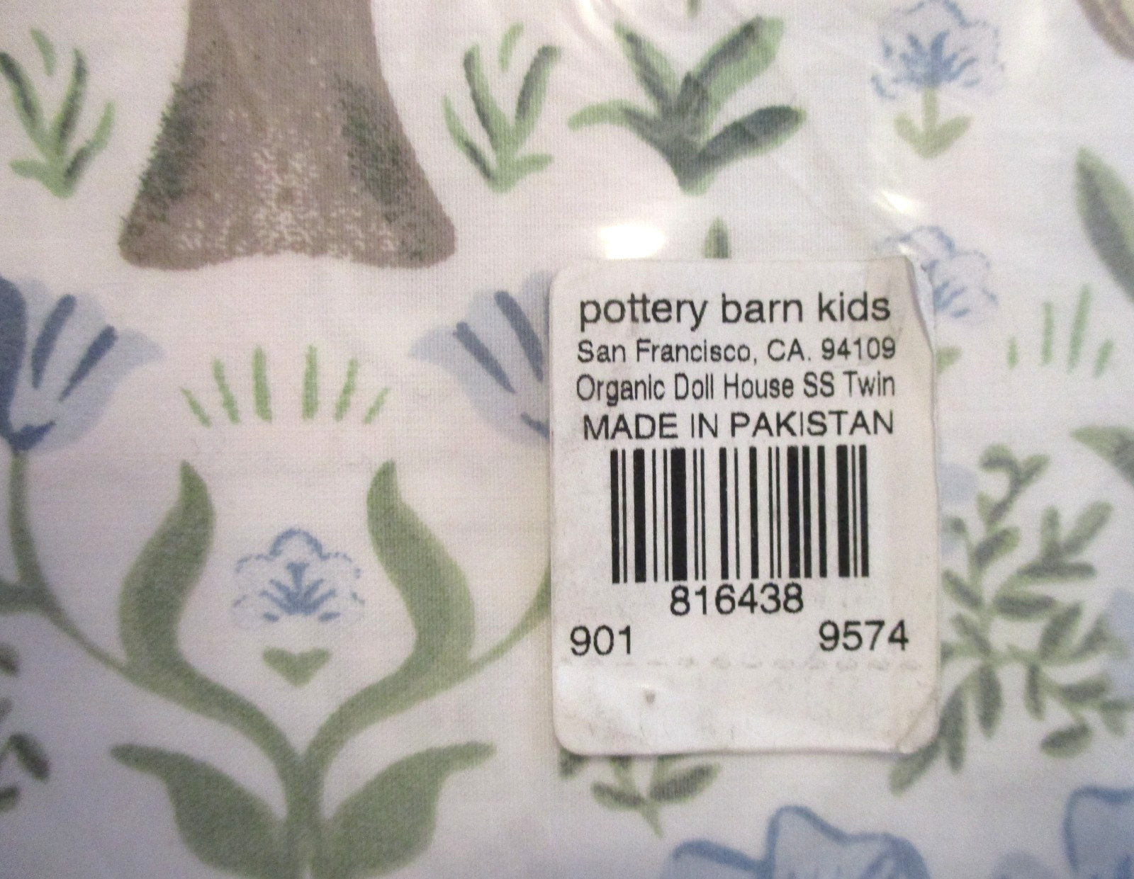 Pottery Barn Dollhouse Organic Sheet Set Twin