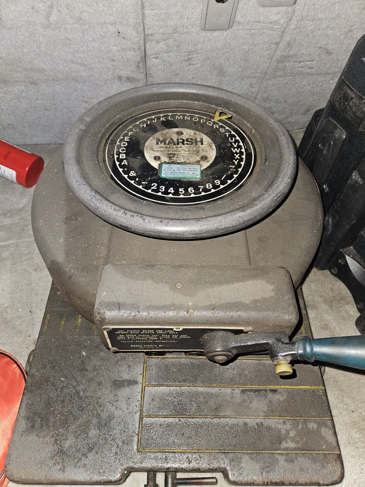 MARSH MODEL R1 STENCIL MACHINE 1inch 25mm