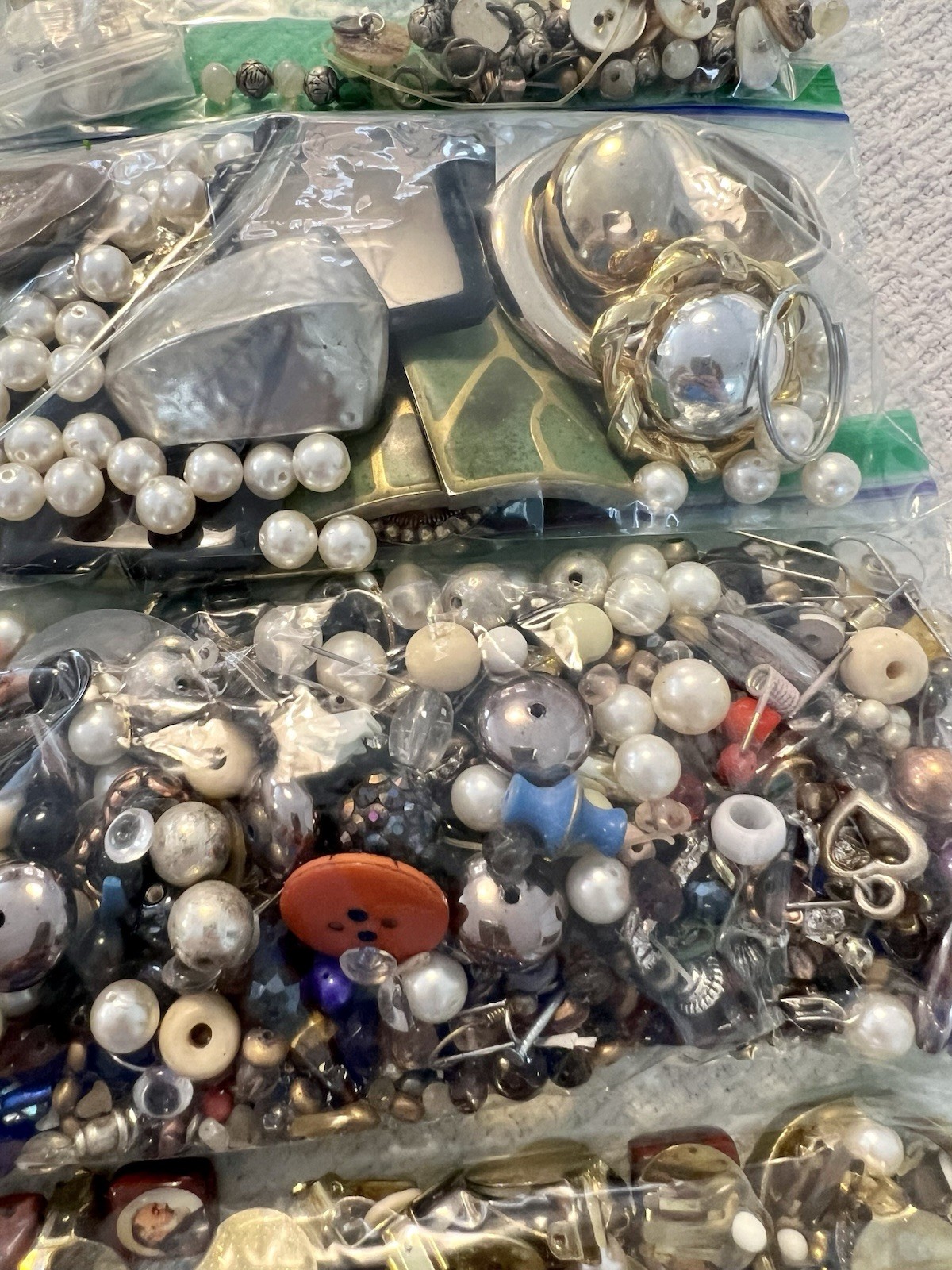 Jewelry Craft Lot 4 Lbs Broken Junk Repurpose Upcycle - Vintage To Now