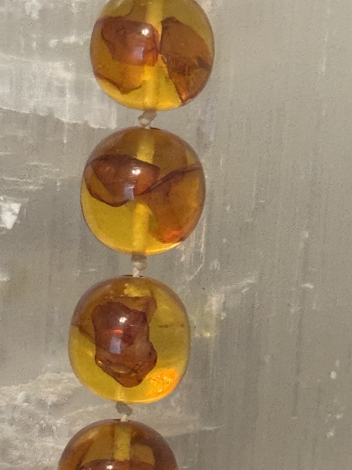 Vintage Baltic Amber Polished Graduated Bead Necklace