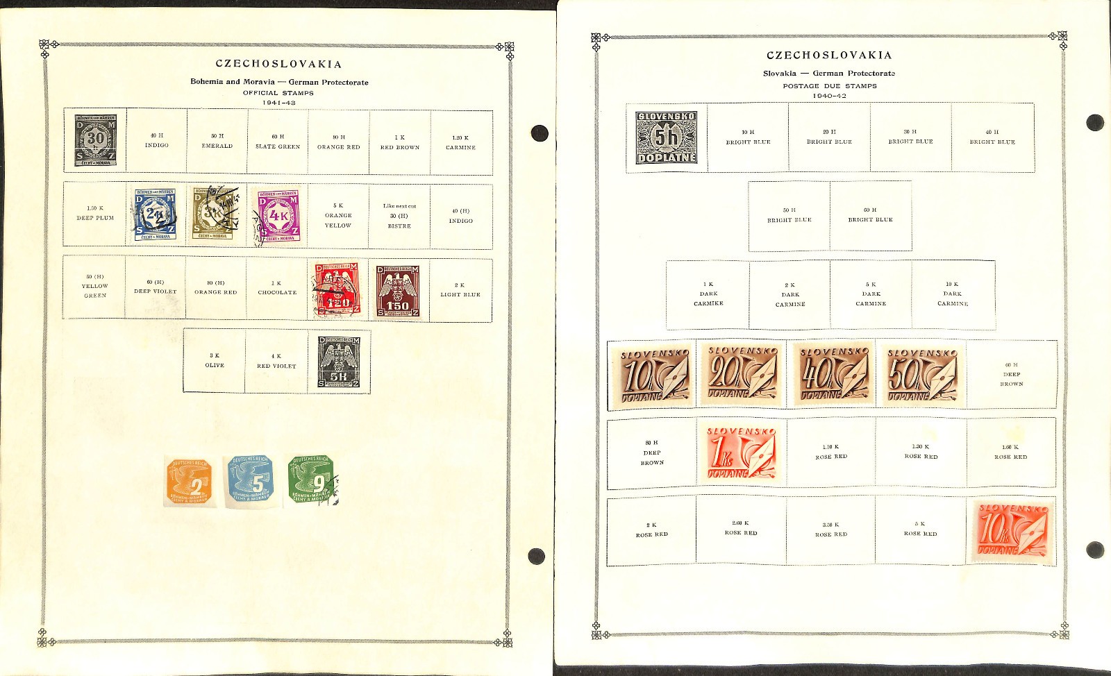 Czechoslovakia Stamp Collection on 22 Scott International Pages, 1918-1959 (BC)