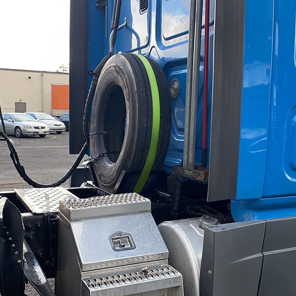 Adjustable Semi Truck Tire Rack Spare Tire Carrier Tire Mount Holder w/hardware