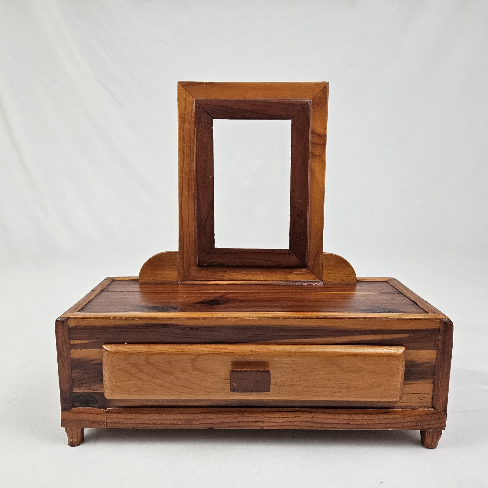 Vintage Salesman Sample Dresser Jewelry Box Mid-Century Cedar Wood Doll Size