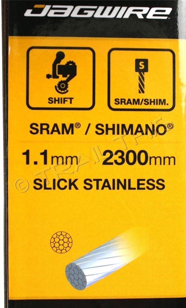 10 x Jagwire Slick Stainless Shift Derailleur Shifter Cables fits SRAM Shimano