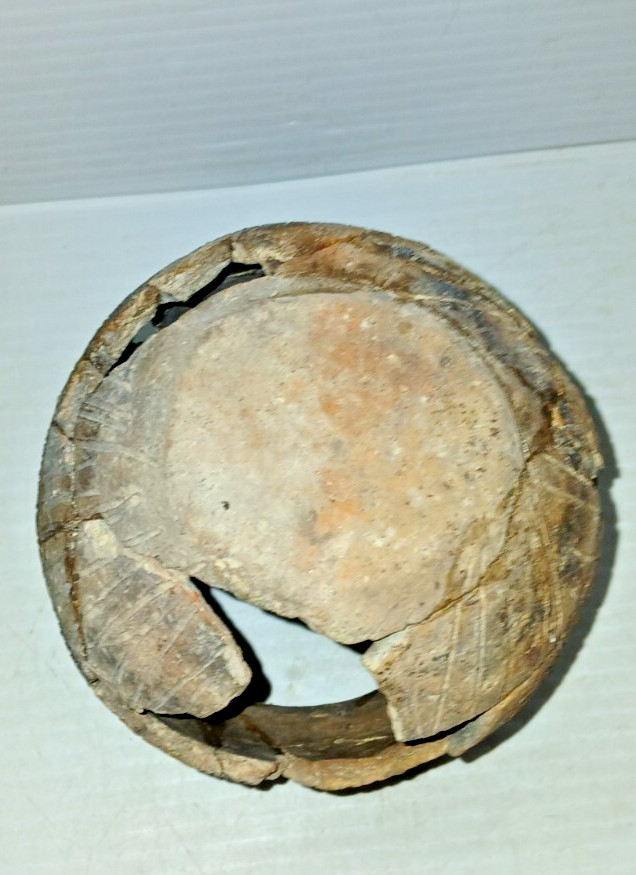 Pre-Columbian Native American Indian Mississippian Partial Pottery Jar Artifact