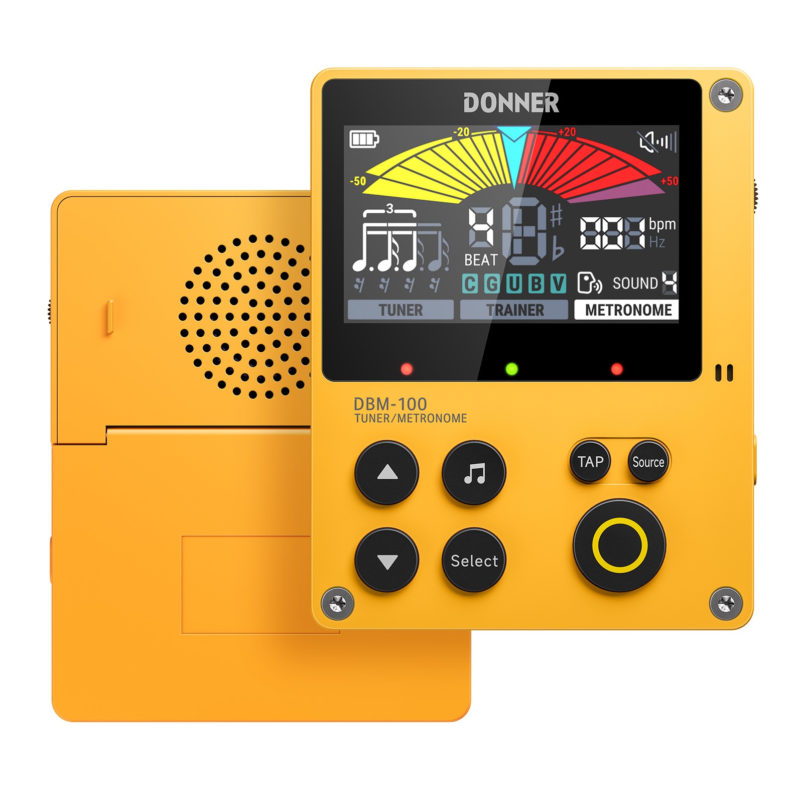 Donner DBM-100 Digital Metronome Tuner Guitar Bass Piano Drum Saxophone | Yellow