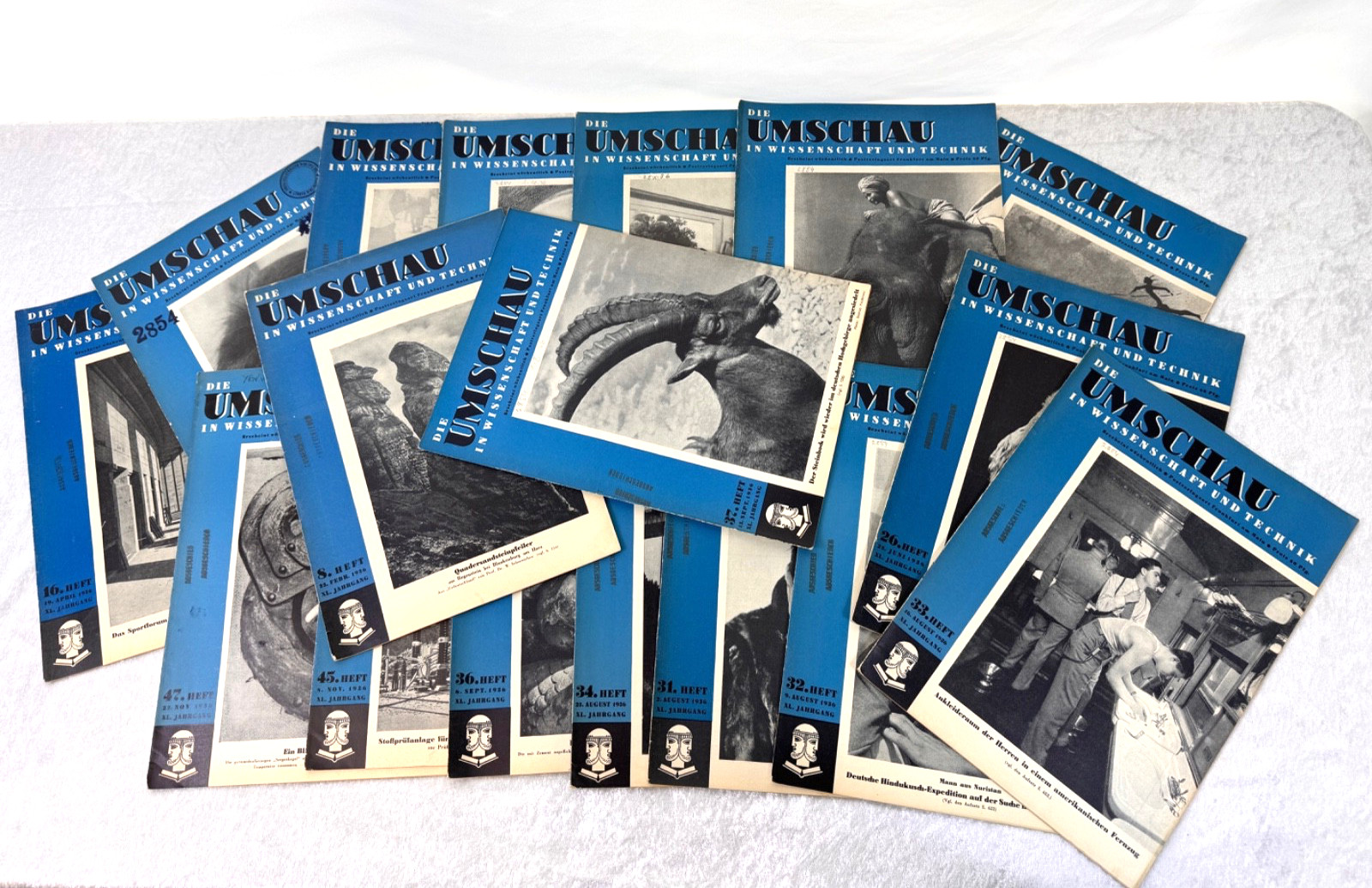 PRE WWII GERMAN MAGAZINES "DIE UMSCHAU IN WISSENSCHAFT UND TECHNIK"  - 1936