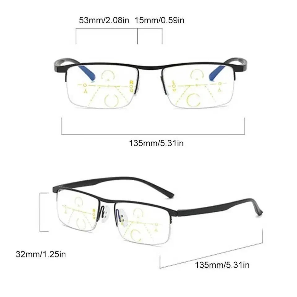 German Intelligent Color Progressive Auto Focus Reading Glasses See More Clearly