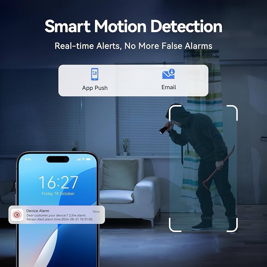 VORGUT Wired Security Camera System 4CH DVR 5MP Lite 4x3MP Cameras 500GB