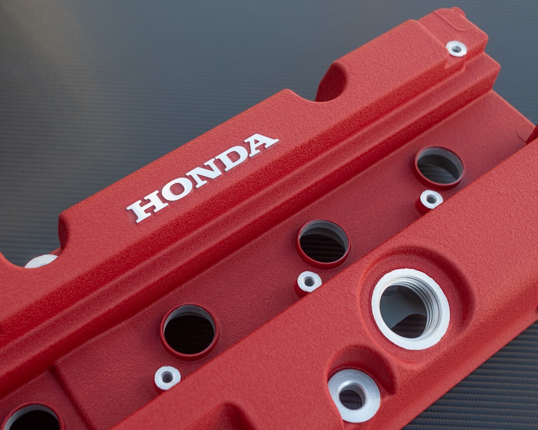 Honda K SERIES K24 K20 type r civic rsx valve cover POWDERCOATED JDM WRINKLE RED
