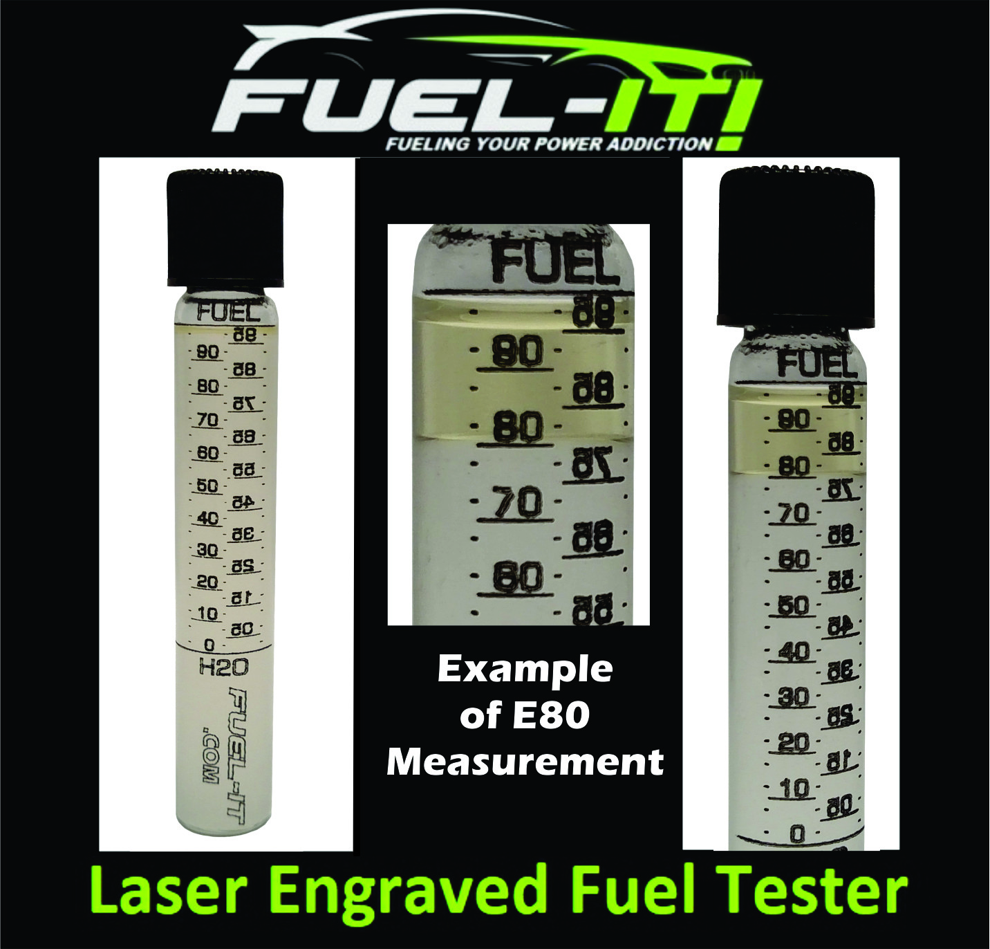 One Laser Etched Fuel Tester for Ethanol, E85, & Gasoline w/ LIFETIME WARRANTY!
