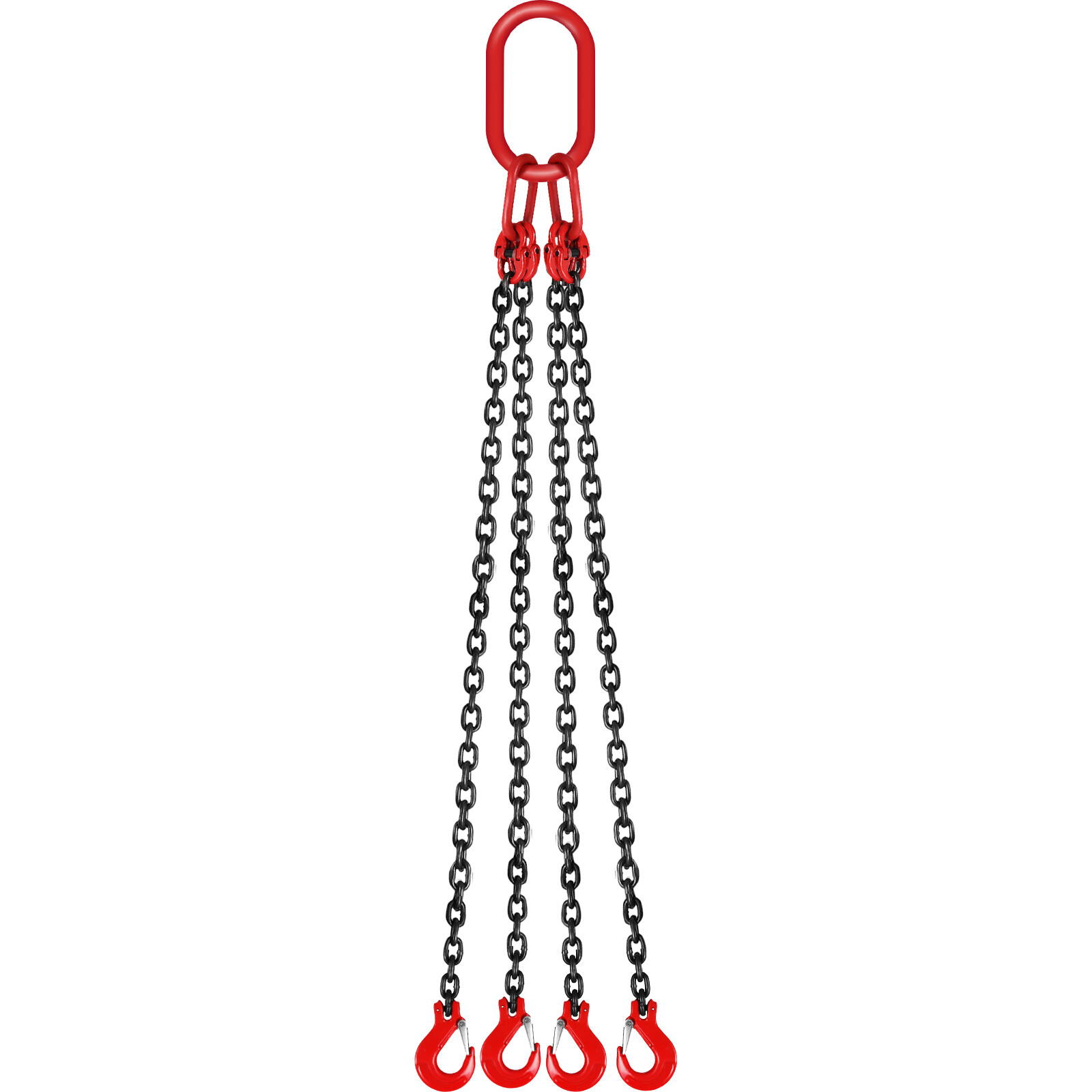 VEVOR 5/16" 5FT Chain Sling 4 Legs with Sling Hooks G80 Lifting Chain Sling