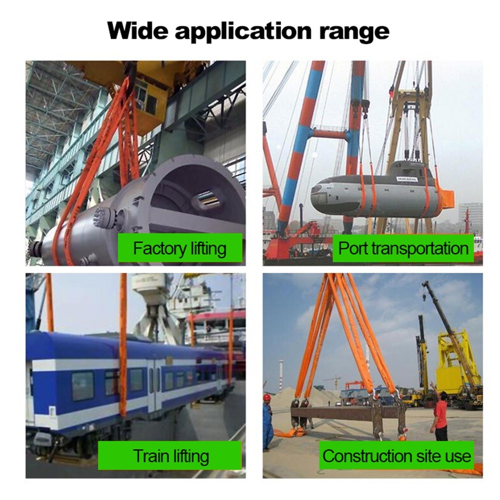 4 Pack 4' Endless Loops Round Sling Crane Recovery Strap Lifting Tow Pull Purple