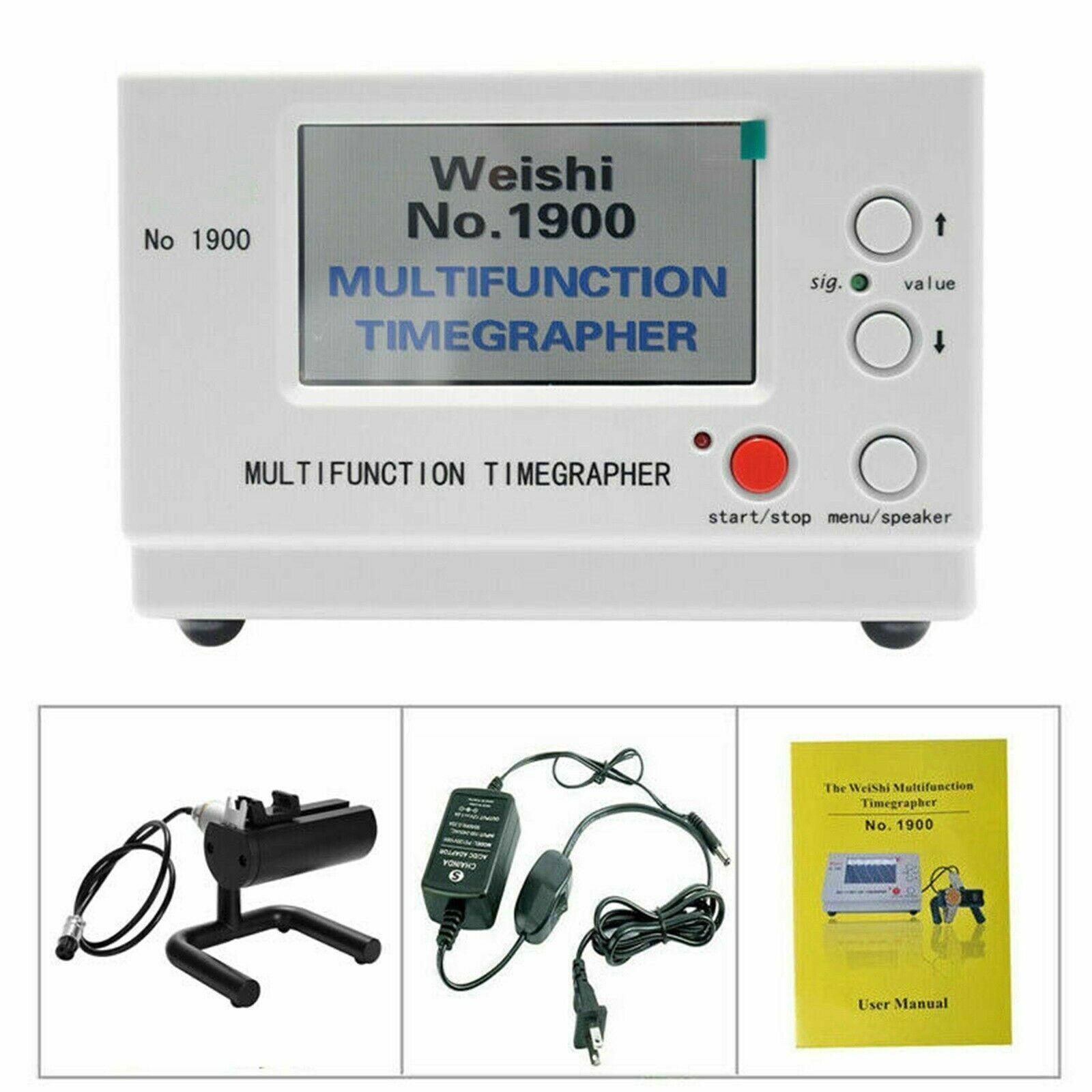 Weishi No.1900 Timegrapher Mechanical Watch Timing Machine Multifunction New